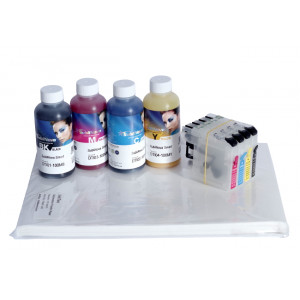 Sublimation Starter Pack for Broter printers  LC227 LC225   Refillable cartridges , Sublimation Ink  and Paper