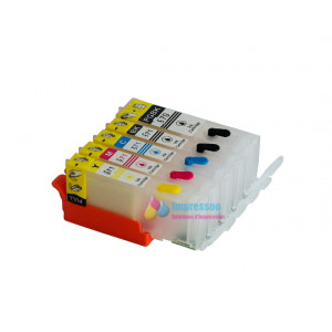 Non-OEM refillable ink cartridges for Canon PIXMA MG6850 MG6851