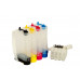 Empty CISS ink system for Epson printers 4 colors , whiteout chip 
